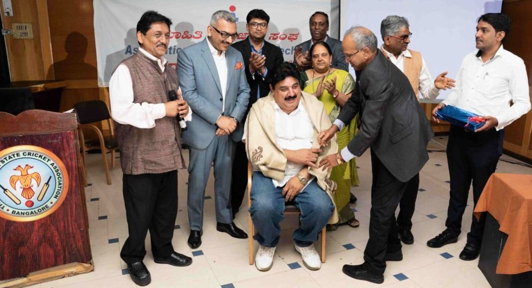 Felicitation of Mr. Manoj Chopra at KSCA